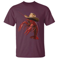Cowboy Crawfish T Shirt Yeeclaw Western Country Seafood Lobster Cajun Lovers