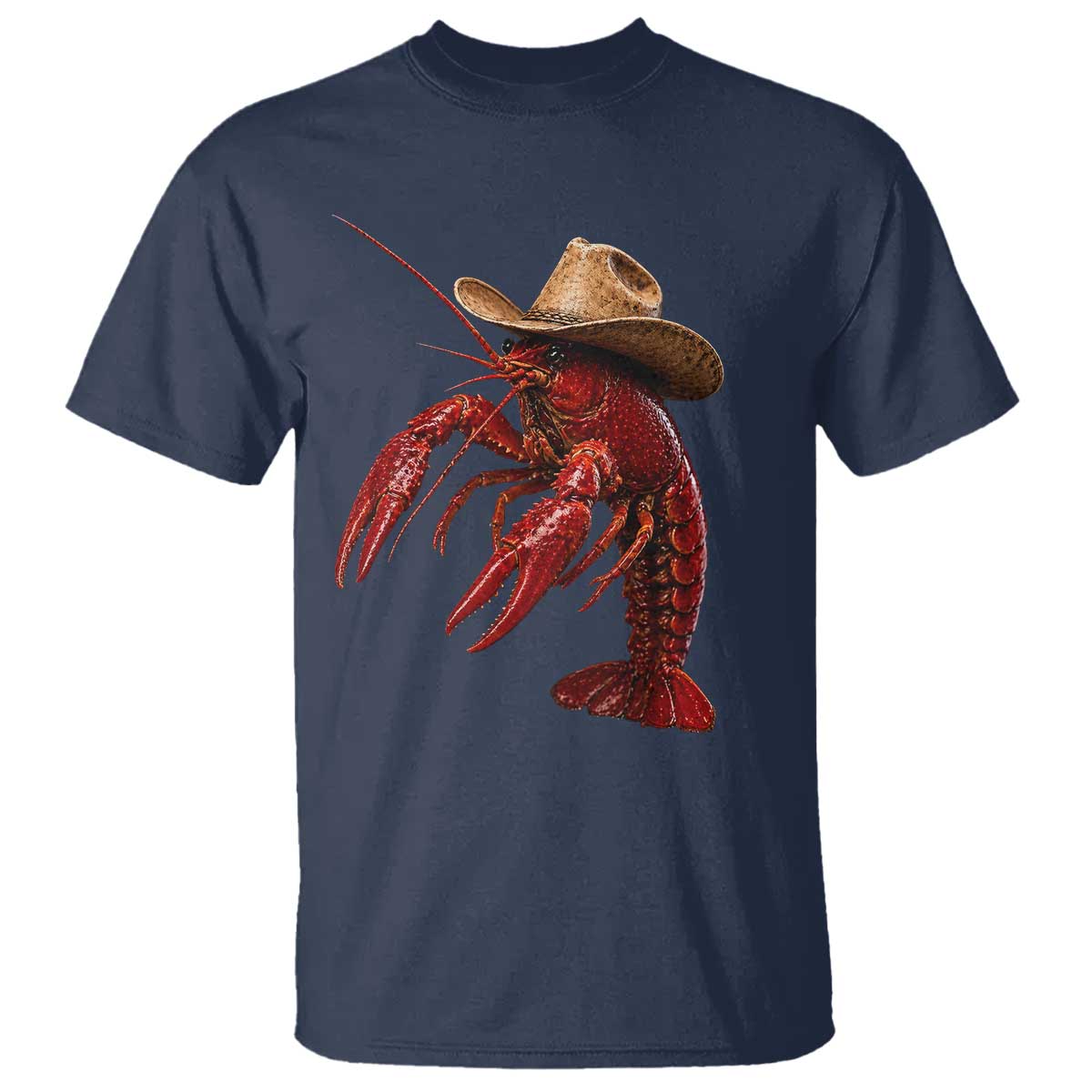 Cowboy Crawfish T Shirt Yeeclaw Western Country Seafood Lobster Cajun Lovers