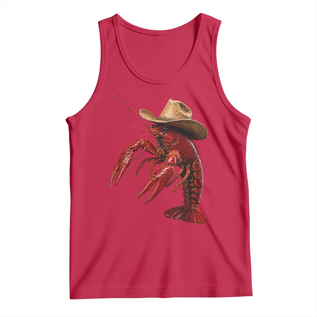 Cowboy Crawfish Tank Top Yeeclaw Western Country Seafood Lobster Cajun Lovers