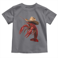 Cowboy Crawfish Toddler T Shirt Yeeclaw Western Country Seafood Lobster Cajun Lovers