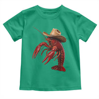 Cowboy Crawfish Toddler T Shirt Yeeclaw Western Country Seafood Lobster Cajun Lovers