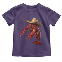 Cowboy Crawfish Toddler T Shirt Yeeclaw Western Country Seafood Lobster Cajun Lovers