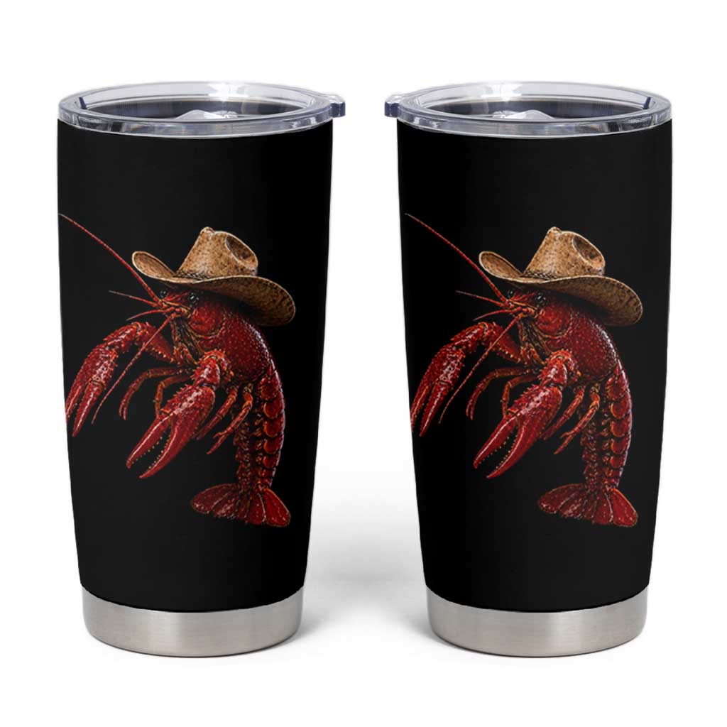 Cowboy Crawfish Tumbler Cup Yeeclaw Western Country Seafood Lobster Cajun Lovers