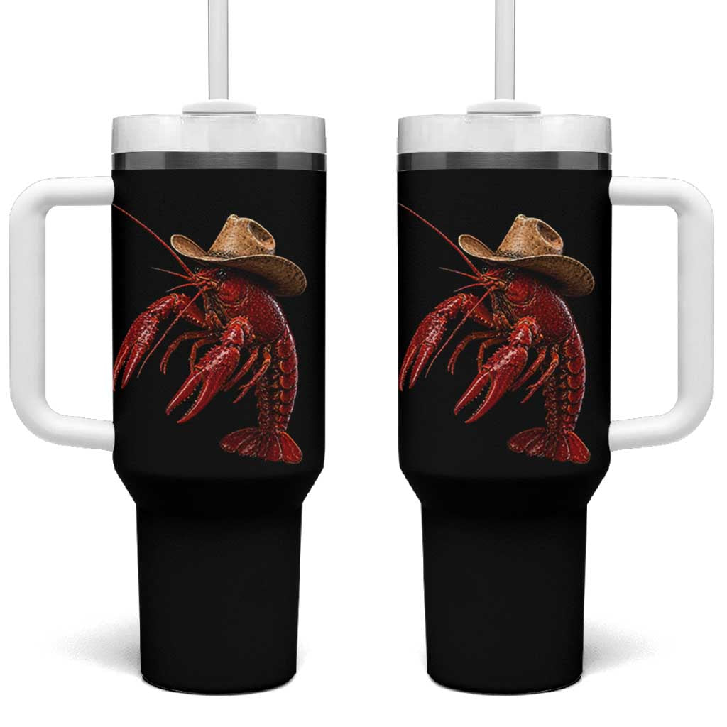 Cowboy Crawfish Tumbler With Handle Yeeclaw Western Country Seafood Lobster Cajun Lovers