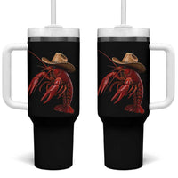 Cowboy Crawfish Tumbler With Handle Yeeclaw Western Country Seafood Lobster Cajun Lovers