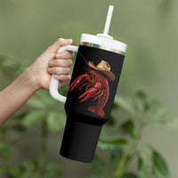 Cowboy Crawfish Tumbler With Handle Yeeclaw Western Country Seafood Lobster Cajun Lovers