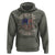 One Badass Bonus Dad Hoodie Vintage Step Dad American Flag Fathers Day