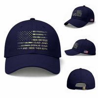 Funny Bonus Dad Baseball Cap Step Dad Camo American Flag Fathers Day