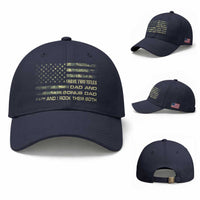 Funny Bonus Dad Baseball Cap Step Dad Camo American Flag Fathers Day