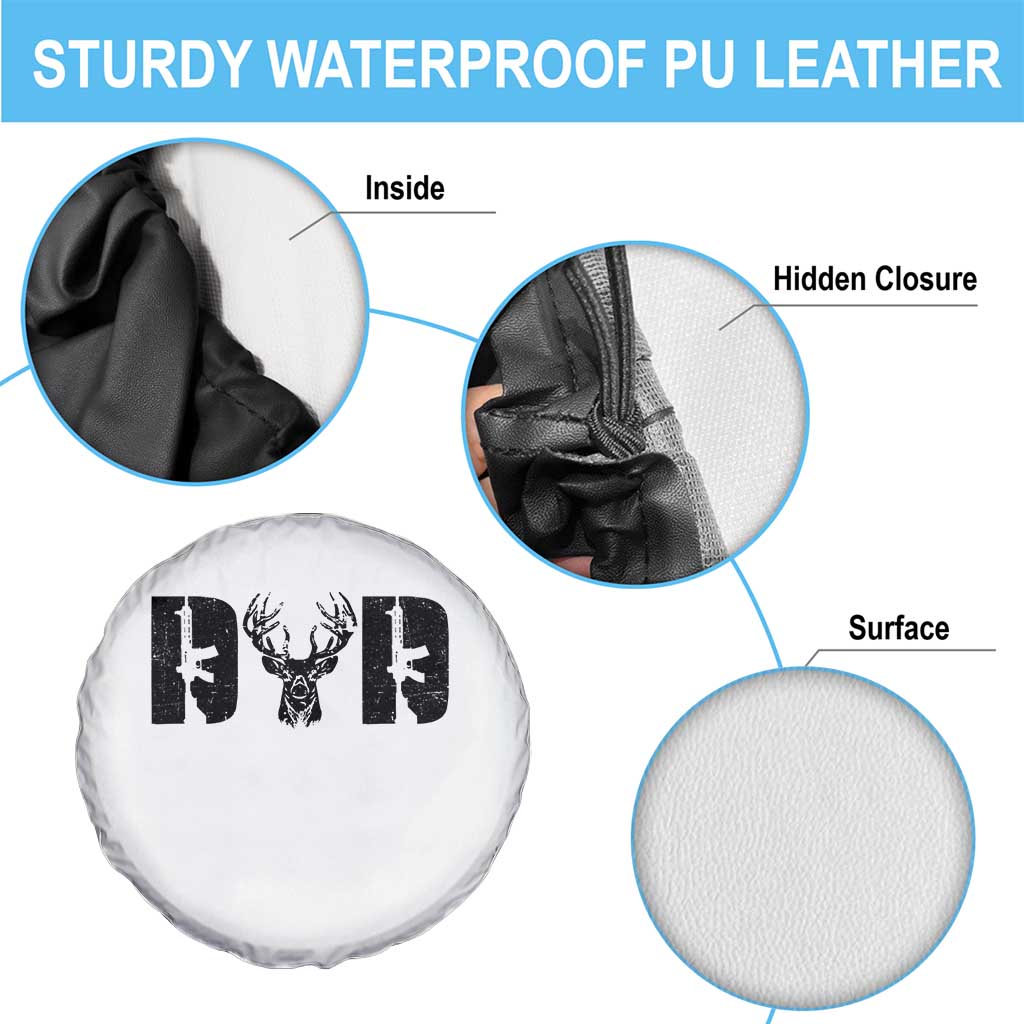 Hunting Dad Spare Tire Cover Fathers Day Gun Lovers Hunter Dad