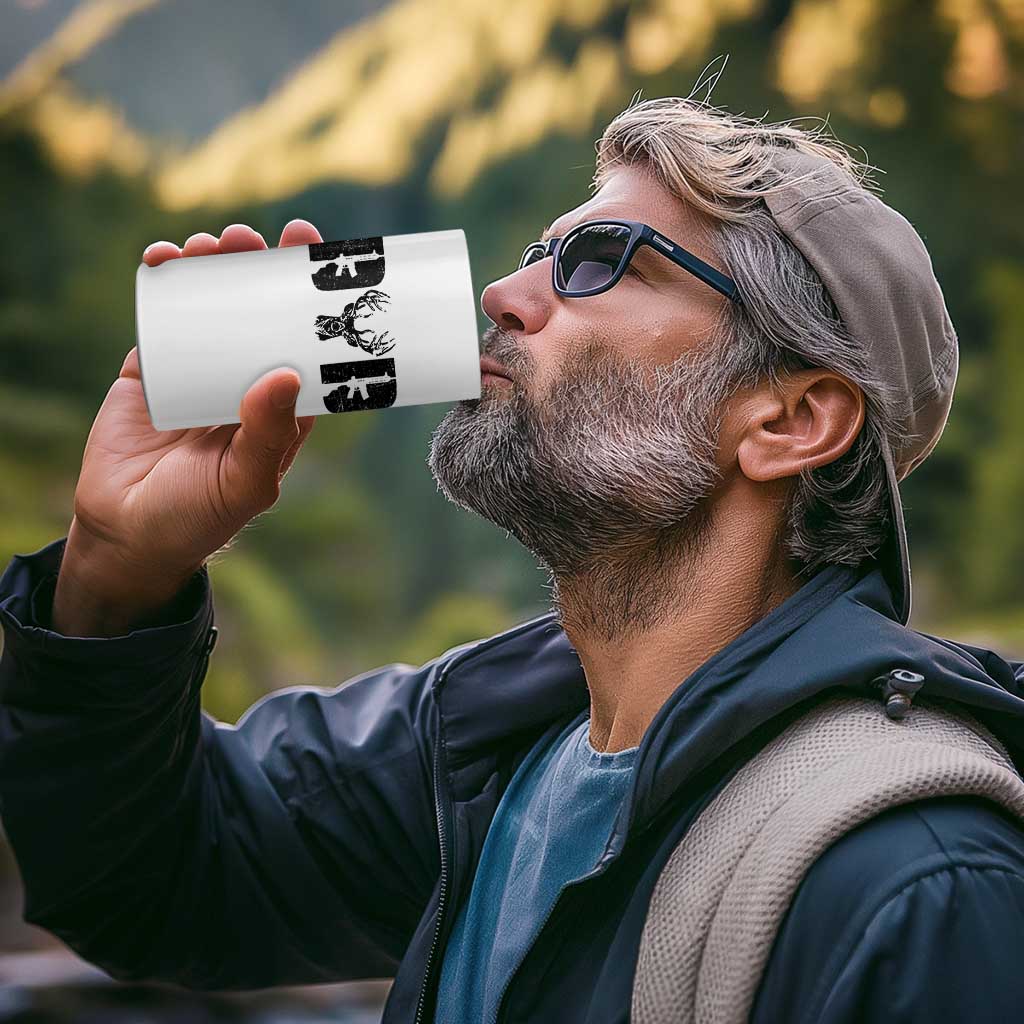 Hunting Dad 4 in 1 Can Cooler Tumbler Fathers Day Gun Lovers Hunter Dad