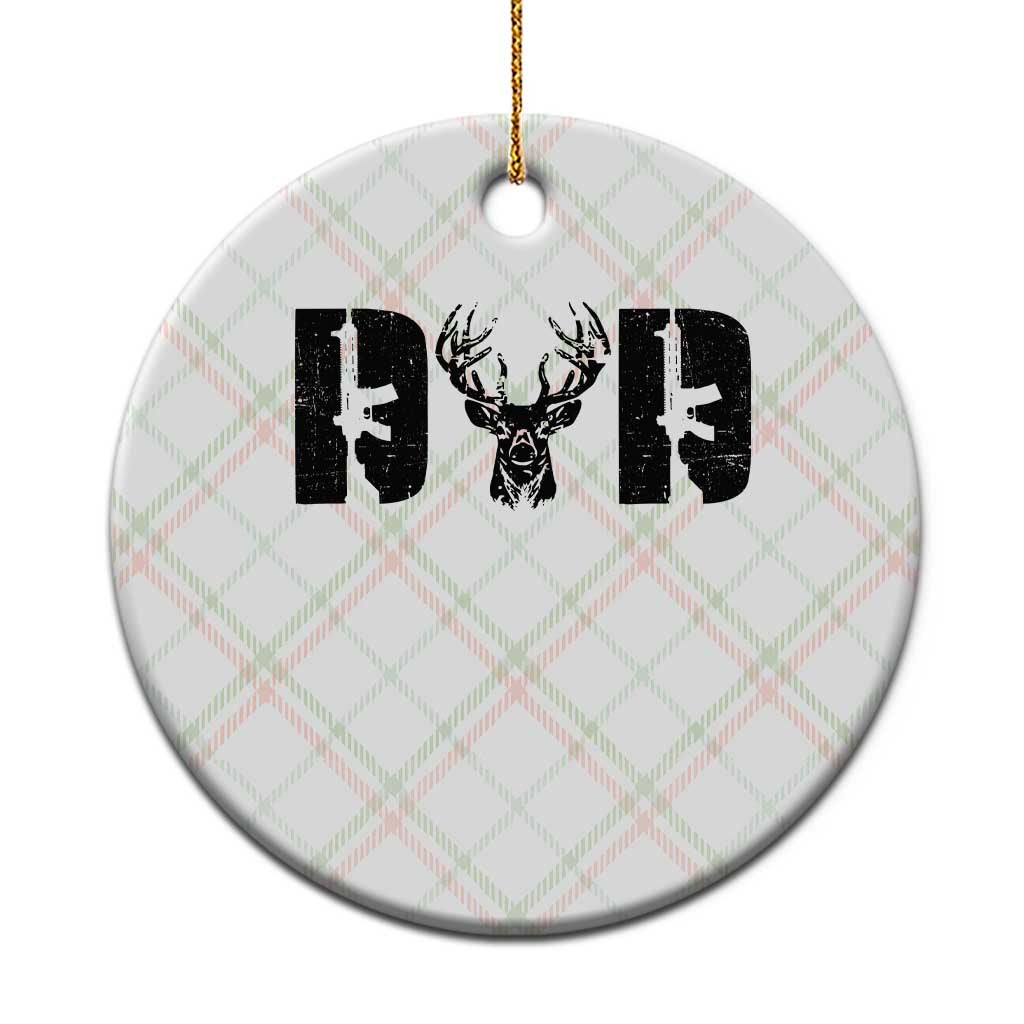 Hunting Dad Ceramic Ornament Fathers Day Gun Lovers Hunter Dad - Wonder Print Shop