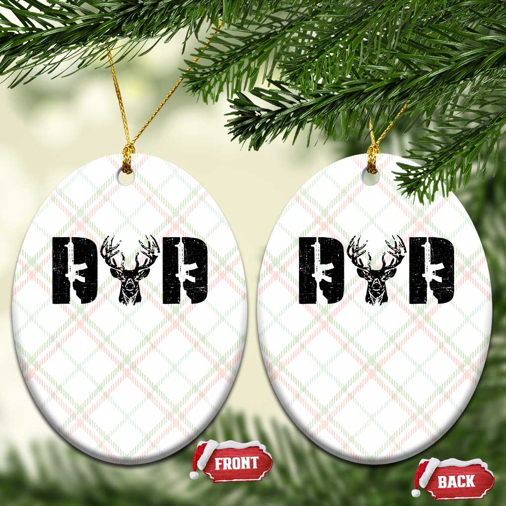 Hunting Dad Ceramic Ornament Fathers Day Gun Lovers Hunter Dad - Wonder Print Shop