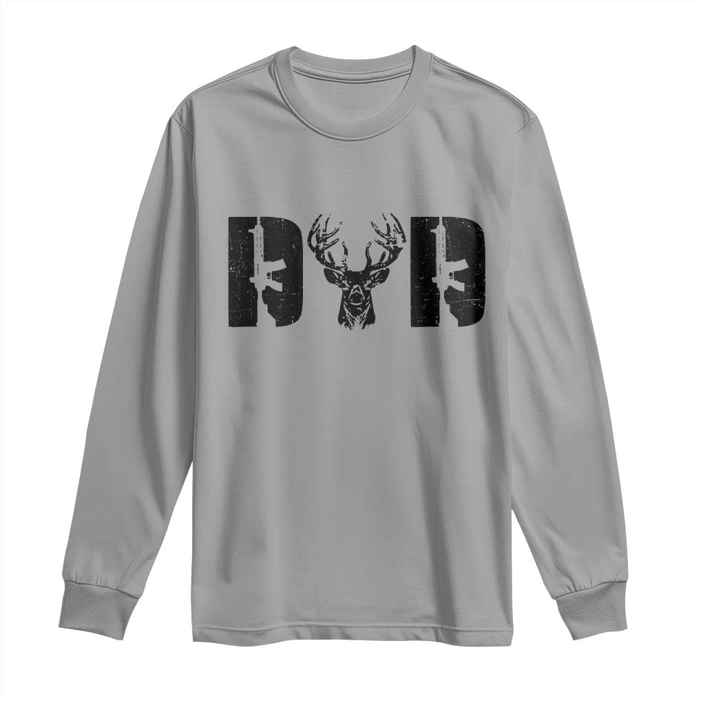 Hunting Dad Long Sleeve Shirt Fathers Day Gun Lovers Hunter Dad