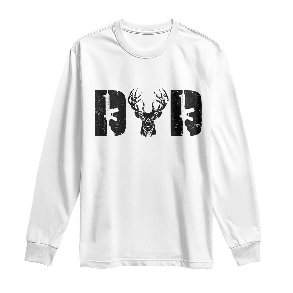 Hunting Dad Long Sleeve Shirt Fathers Day Gun Lovers Hunter Dad