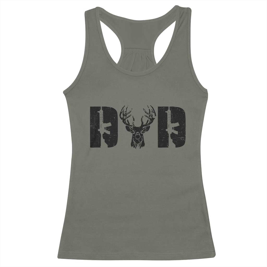 Hunting Dad Racerback Tank Top Fathers Day Gun Lovers Hunter Dad