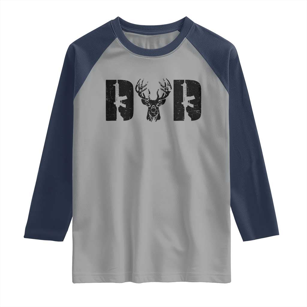 Hunting Dad Raglan Shirt Fathers Day Gun Lovers Hunter Dad