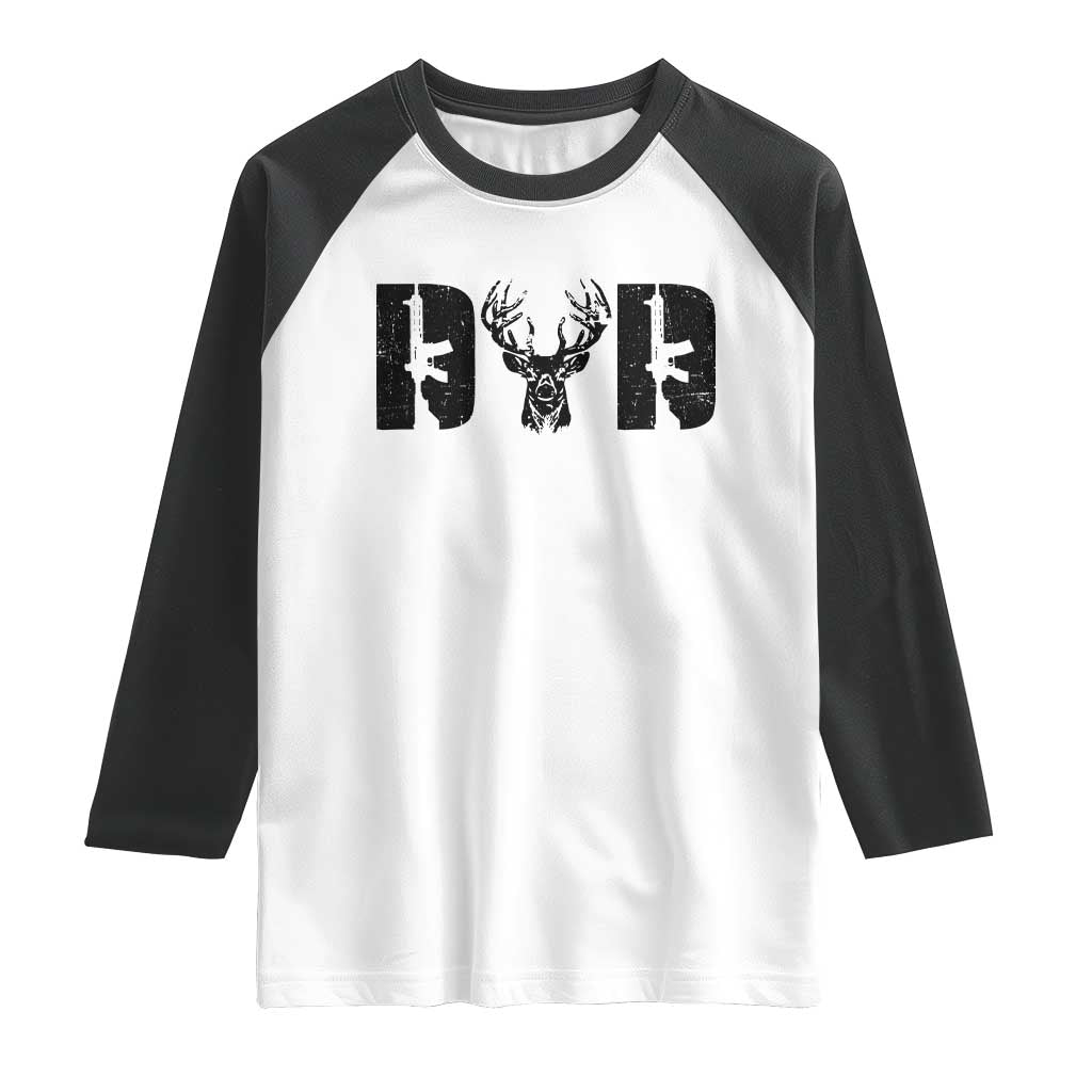 Hunting Dad Raglan Shirt Fathers Day Gun Lovers Hunter Dad