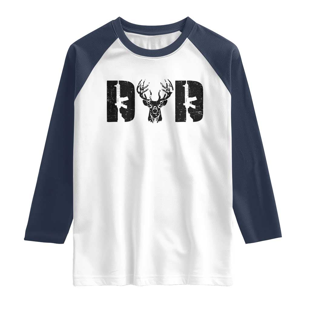 Hunting Dad Raglan Shirt Fathers Day Gun Lovers Hunter Dad