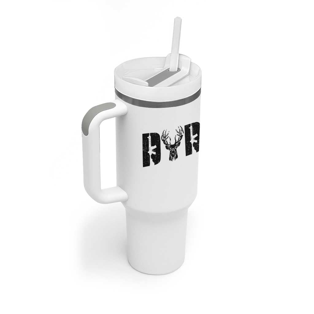 Hunting Dad Tumbler With Handle Fathers Day Gun Lovers Hunter Dad