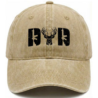 Hunting Dad Washed Cotton Baseball Cap Fathers Day Gun Lovers Hunter Dad