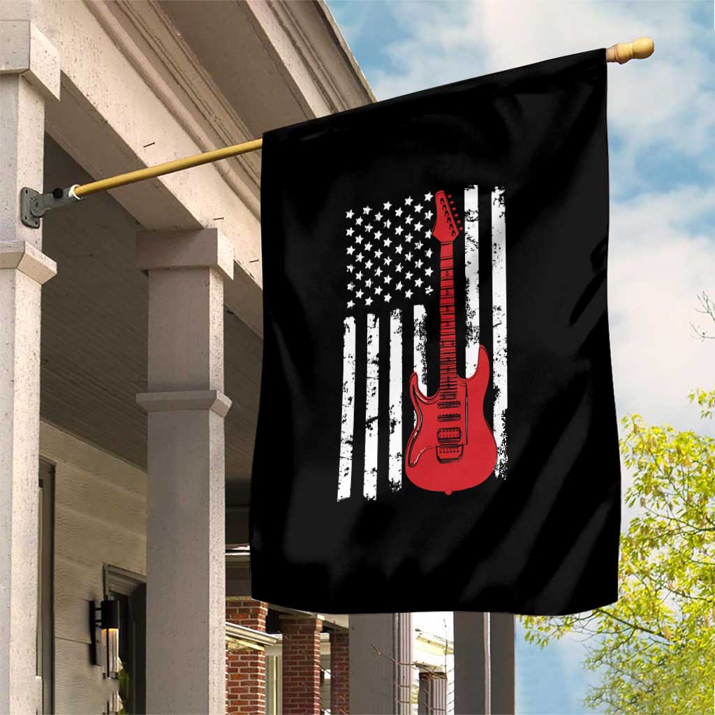 Bass Guitar Player Garden Flag USA American Flag Musician Guitarist - Wonder Print Shop