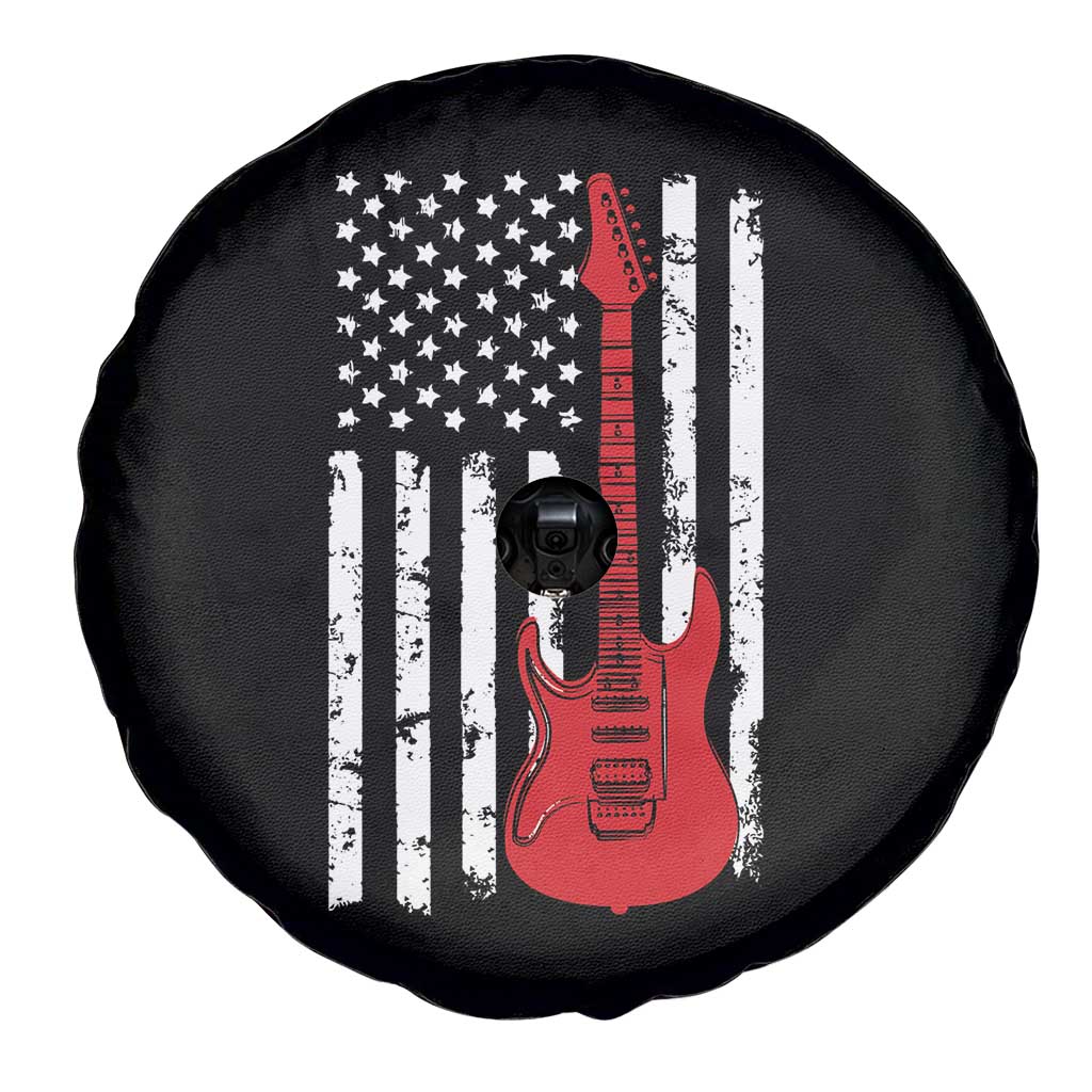 Bass Guitar Player Spare Tire Cover USA American Flag Musician Guitarist - Wonder Print Shop