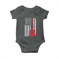 Bass Guitar Player Baby Onesie USA American Flag Musician Guitarist - Wonder Print Shop