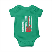 Bass Guitar Player Baby Onesie USA American Flag Musician Guitarist - Wonder Print Shop