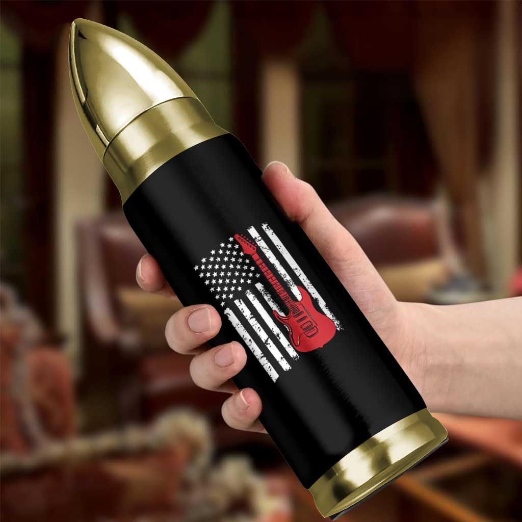 Bass Guitar Player Bullet Tumbler USA American Flag Musician Guitarist - Wonder Print Shop