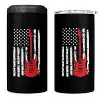 Bass Guitar Player 4 in 1 Can Cooler Tumbler USA American Flag Musician Guitarist - Wonder Print Shop