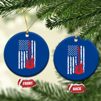Bass Guitar Player Ceramic Ornament USA American Flag Musician Guitarist - Wonder Print Shop
