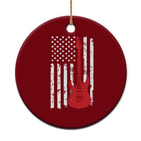 Bass Guitar Player Ceramic Ornament USA American Flag Musician Guitarist - Wonder Print Shop