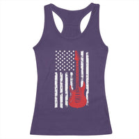 Bass Guitar Player Racerback Tank Top USA American Flag Musician Guitarist - Wonder Print Shop