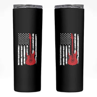 Bass Guitar Player Skinny Tumbler USA American Flag Musician Guitarist - Wonder Print Shop