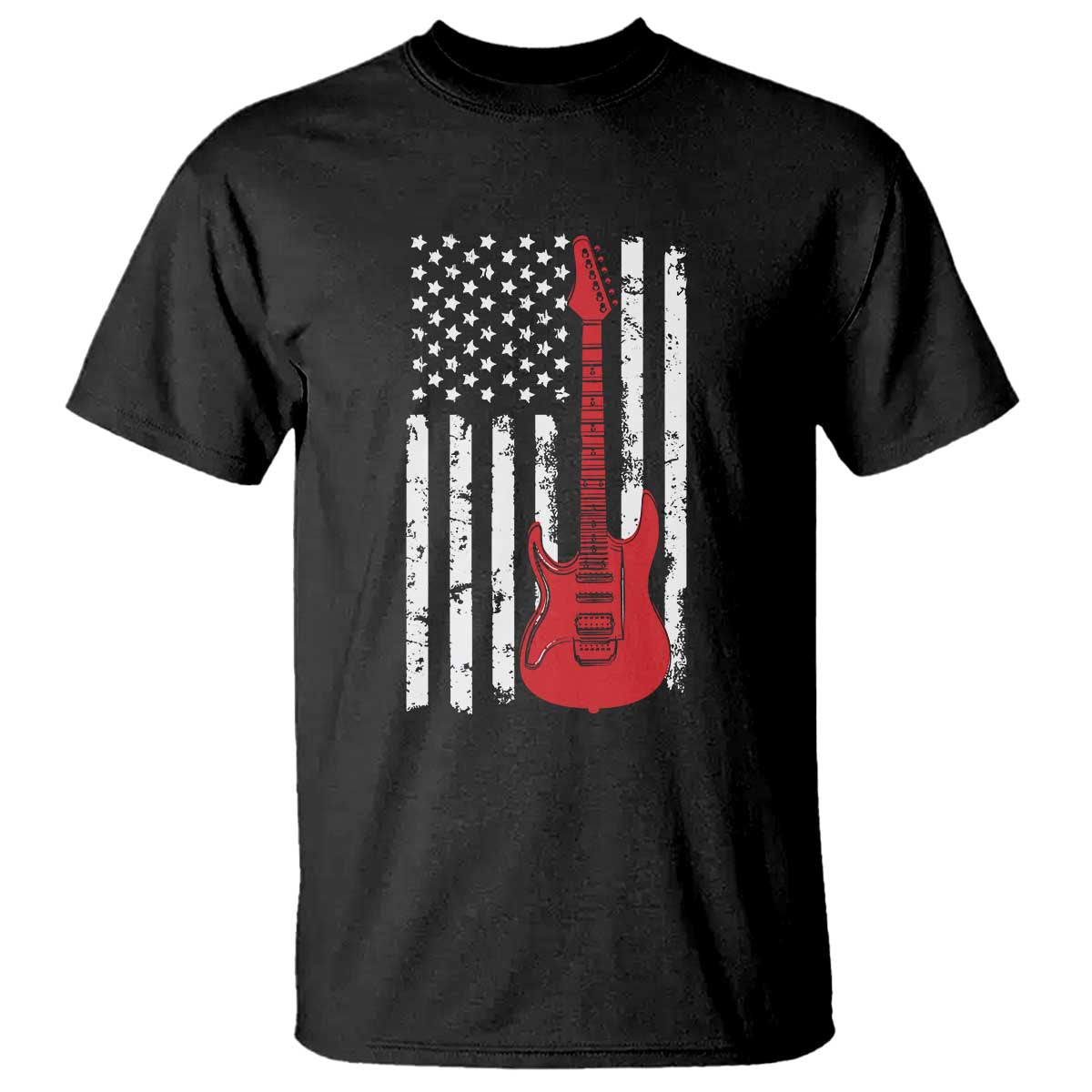 Bass Guitar Player T Shirt USA American Flag Musician Guitarist - Wonder Print Shop