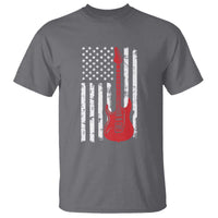 Bass Guitar Player T Shirt USA American Flag Musician Guitarist - Wonder Print Shop