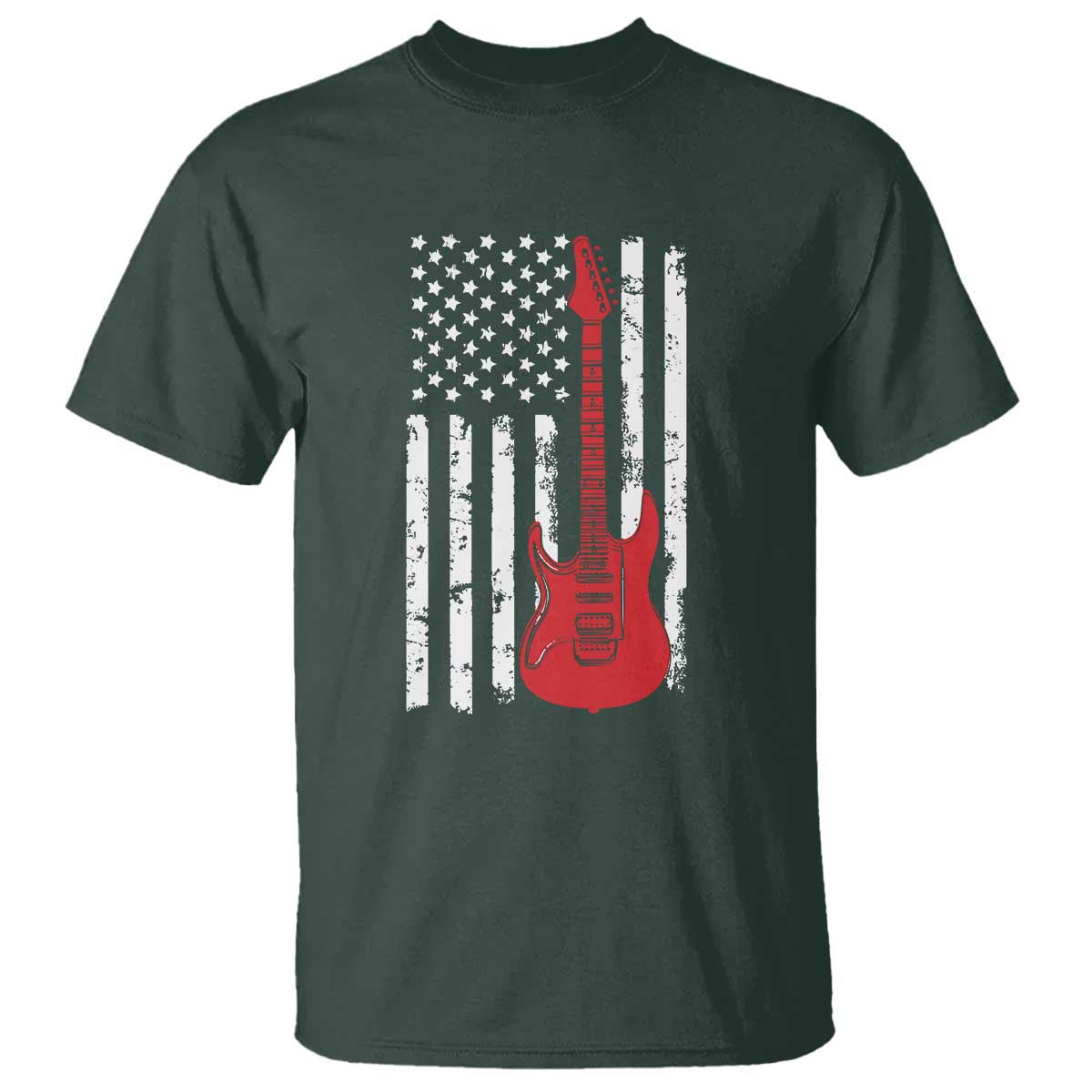 Bass Guitar Player T Shirt USA American Flag Musician Guitarist - Wonder Print Shop