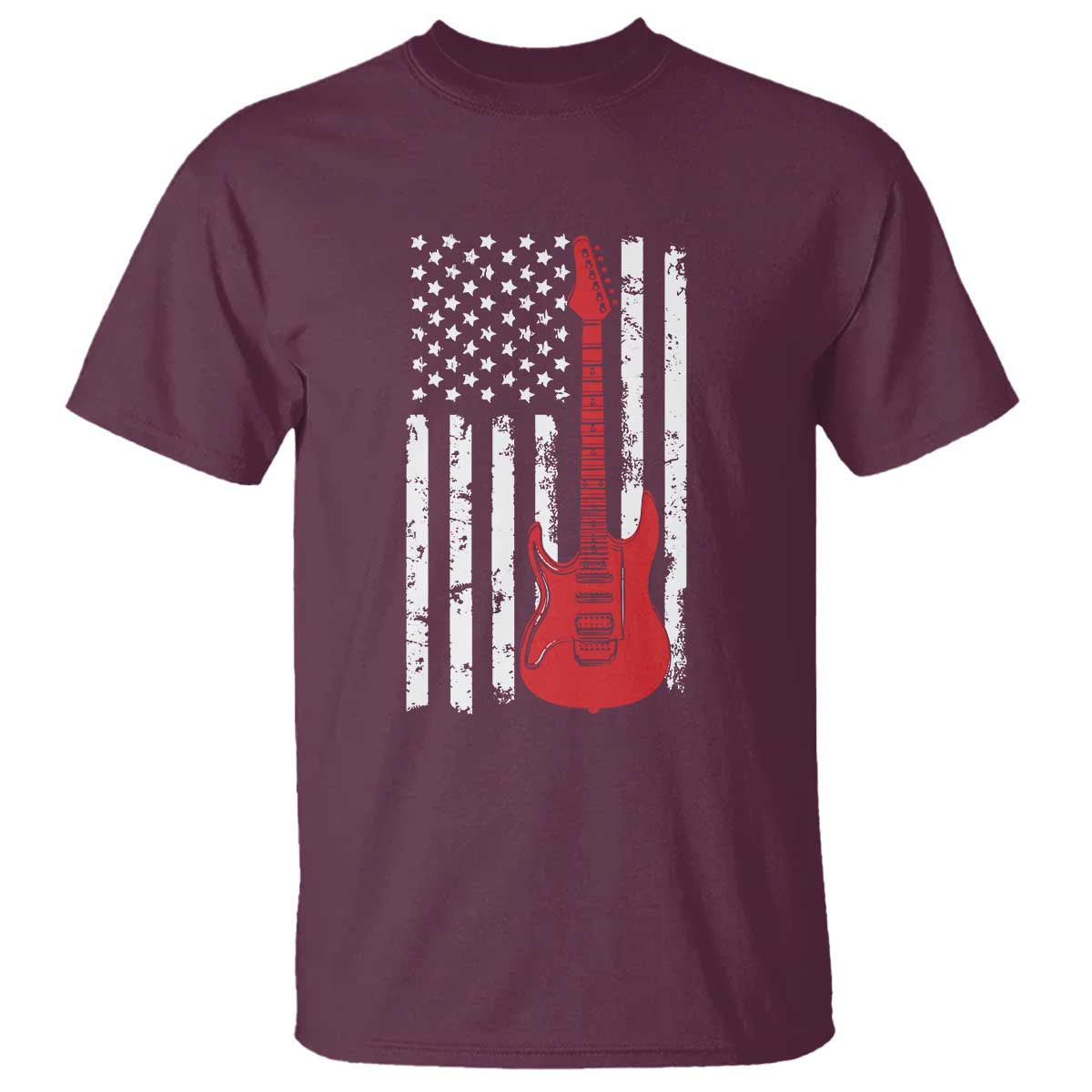 Bass Guitar Player T Shirt USA American Flag Musician Guitarist - Wonder Print Shop