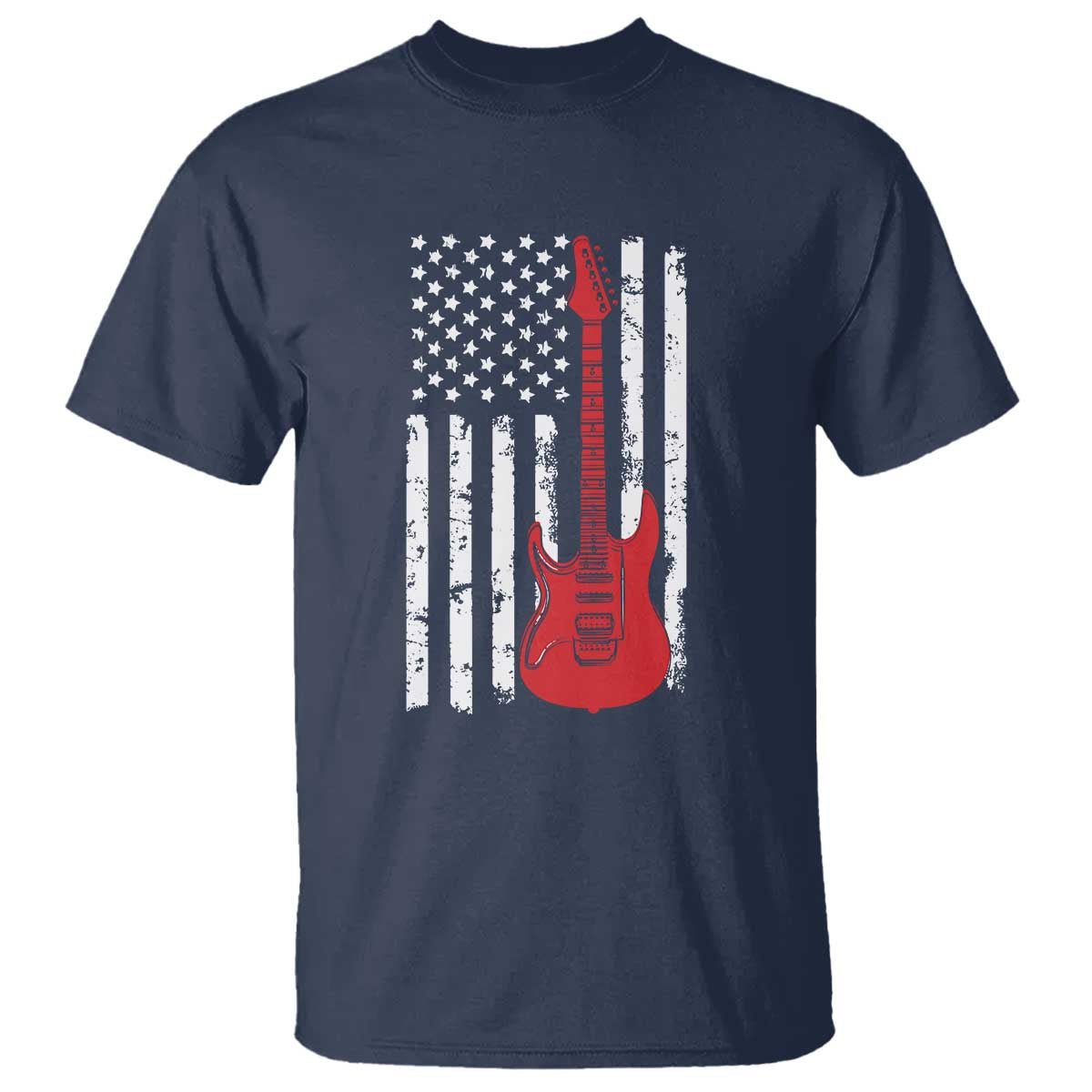 Bass Guitar Player T Shirt USA American Flag Musician Guitarist - Wonder Print Shop
