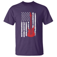 Bass Guitar Player T Shirt USA American Flag Musician Guitarist - Wonder Print Shop