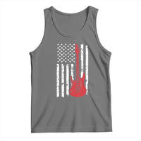 Bass Guitar Player Tank Top USA American Flag Musician Guitarist - Wonder Print Shop