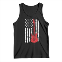 Bass Guitar Player Tank Top USA American Flag Musician Guitarist - Wonder Print Shop