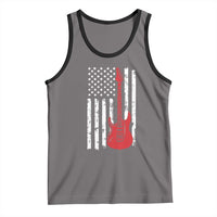 Bass Guitar Player Tank Top USA American Flag Musician Guitarist - Wonder Print Shop