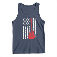 Bass Guitar Player Tank Top USA American Flag Musician Guitarist - Wonder Print Shop