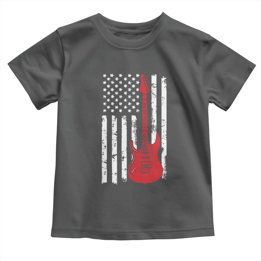 Bass Guitar Player Toddler T Shirt USA American Flag Musician Guitarist - Wonder Print Shop