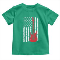 Bass Guitar Player Toddler T Shirt USA American Flag Musician Guitarist - Wonder Print Shop