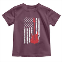 Bass Guitar Player Toddler T Shirt USA American Flag Musician Guitarist - Wonder Print Shop