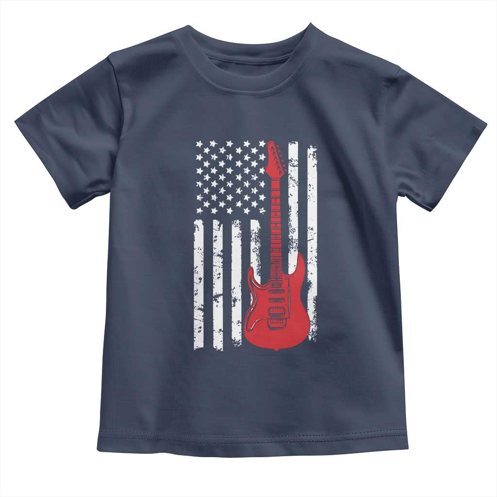 Bass Guitar Player Toddler T Shirt USA American Flag Musician Guitarist - Wonder Print Shop