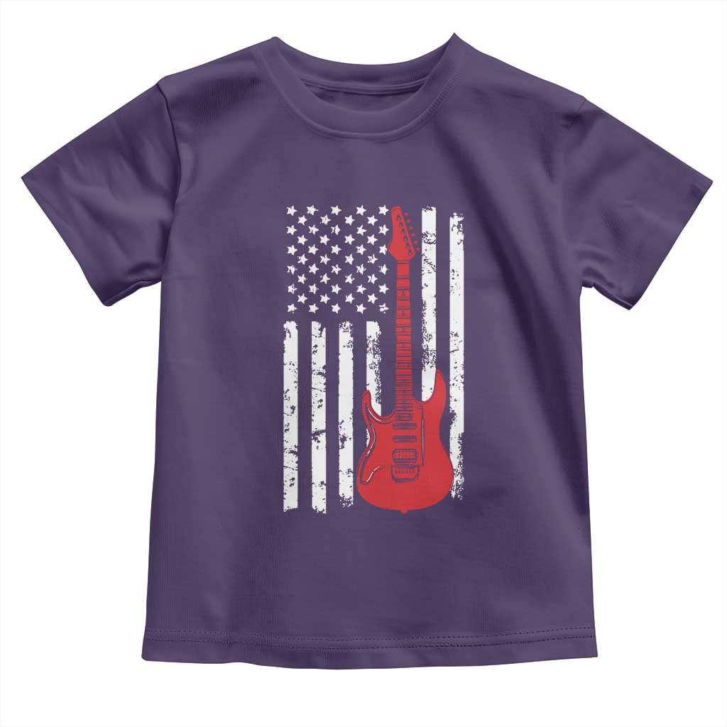 Bass Guitar Player Toddler T Shirt USA American Flag Musician Guitarist - Wonder Print Shop